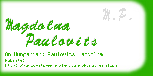 magdolna paulovits business card